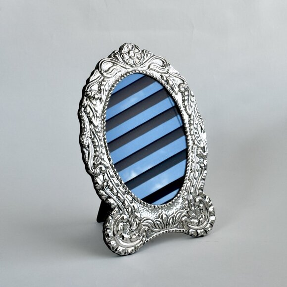 Large Plata Del Pilar Repousse Peruvian 925 Sterling Silver Picture Frame - Picture 3 of 8